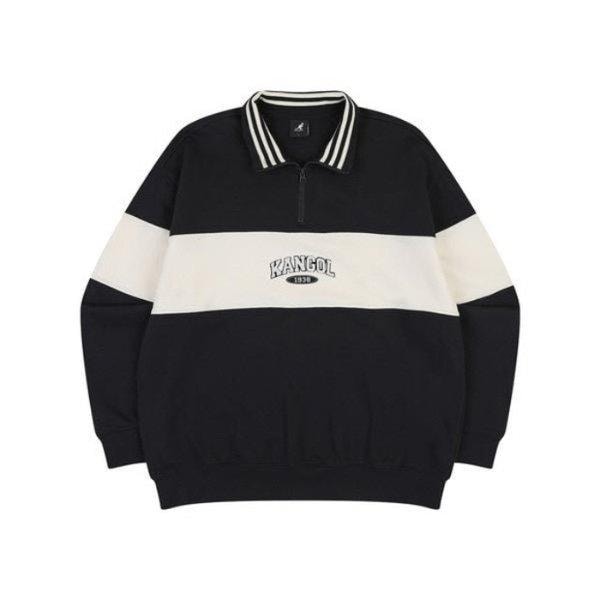 長袖Tシャツ CQK KQFC-RT17580BK カレッジハーフジップスウェットシャツ 1758 ブラック