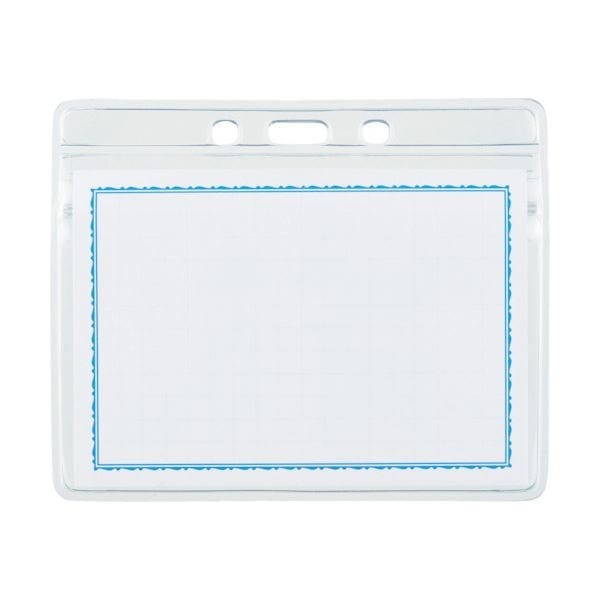 （まとめ） TRUSCOソフト名札ケースファスナー付 名刺サイズ TNH-32 1袋（10枚） 5セット