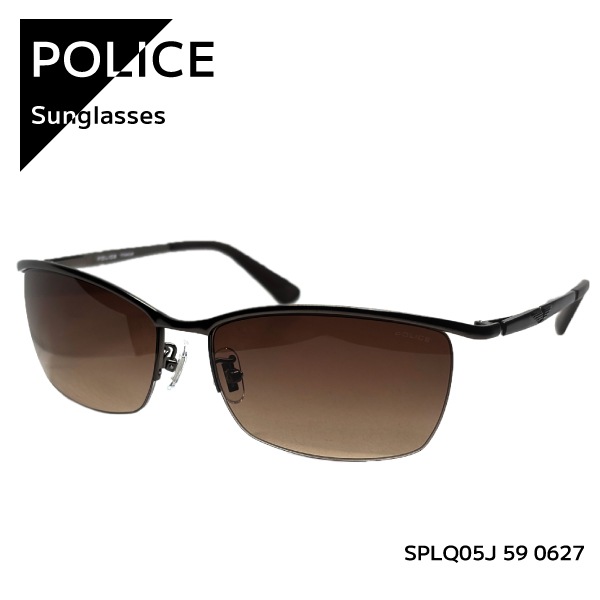【即納】 正規品 POLICE ポリス 2025年モデル サングラス ORIGINS オリジンズ チタン アジアンフィット 紫外線カット UVカット SPLQ05J 59 0627