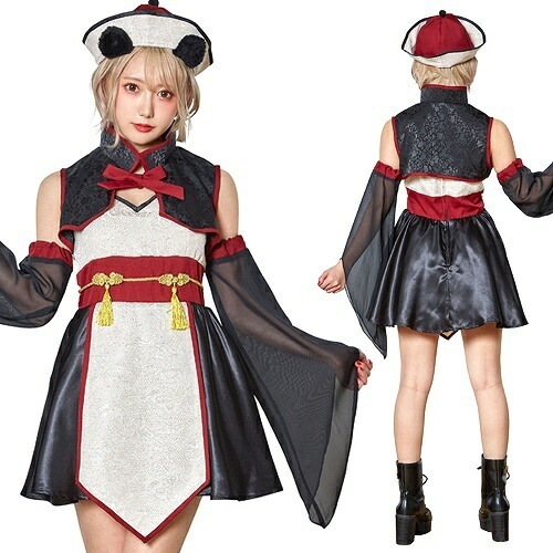 ニーハオパンダキョンシー　[ハロウィン コスプレ イベント 衣装 仮装 コスチューム]【899563】