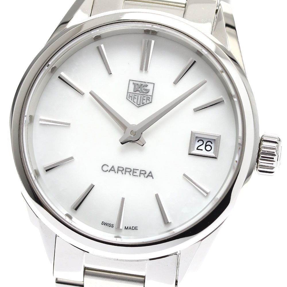 タグホイヤー TAG HEUER WAR1311.BA0778 カレラ デイト クォーツ レディース 良品 箱・保証書付き_902765【中古】 80,850円