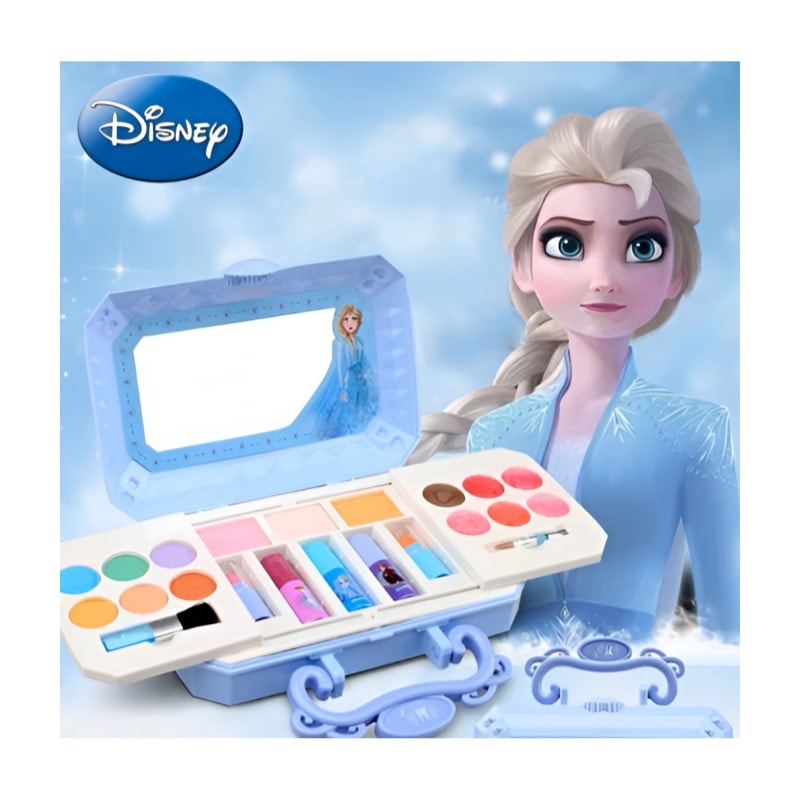 アナと雪の女王 子供 化粧セット ボックス 純正品 メイクアップ アナ エルサ プレゼントセット ワイアルブルー ミニ 化粧ボックス1個