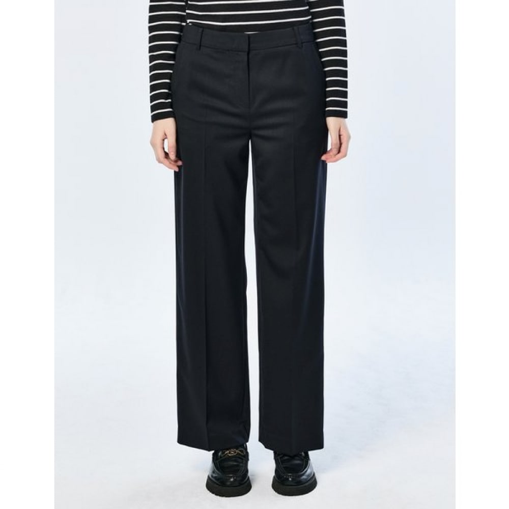 [25SS] [セットアップ] バージンウールブレンドセミワイドスラックスダーク HSPA5B292N3