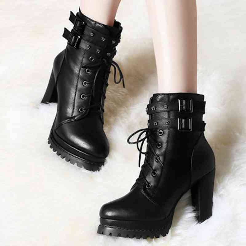 ブーツ レディース 春 レースアップ 4E ミドル 防水 フロント 革 ミドル丈 歩きやすい レザー 軽い 軽量 暖かい ヒール スニーカー 厚底 秋 冬 雨 おしゃれ ウォーキング ロング きれいめ