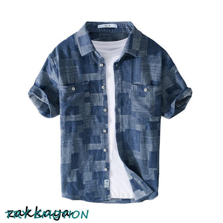 メンズ ポケット付き 半袖シャツ トップス 夏服 おしゃれ カジュアルシャツ シャツ チェック柄 8,383円