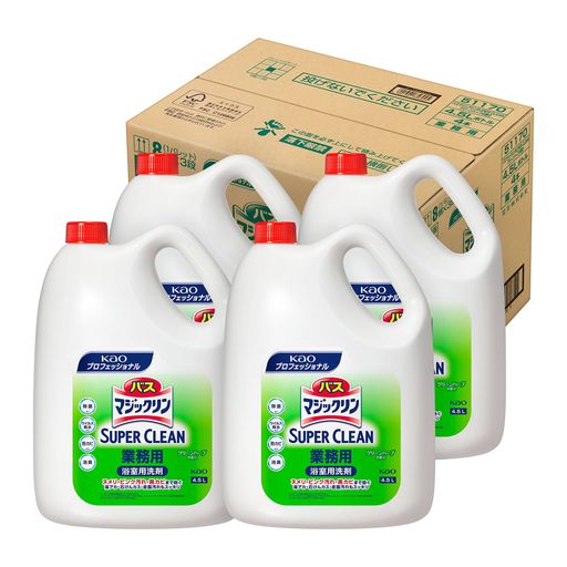 花王プロシリーズ【大容量】 【ケース販売】 花王 バスマジックリン SUPER CLEAN 4.5L 梱販売用 業務用 お風呂 除菌・消臭 中性 花王プロフェッショナル・サービス