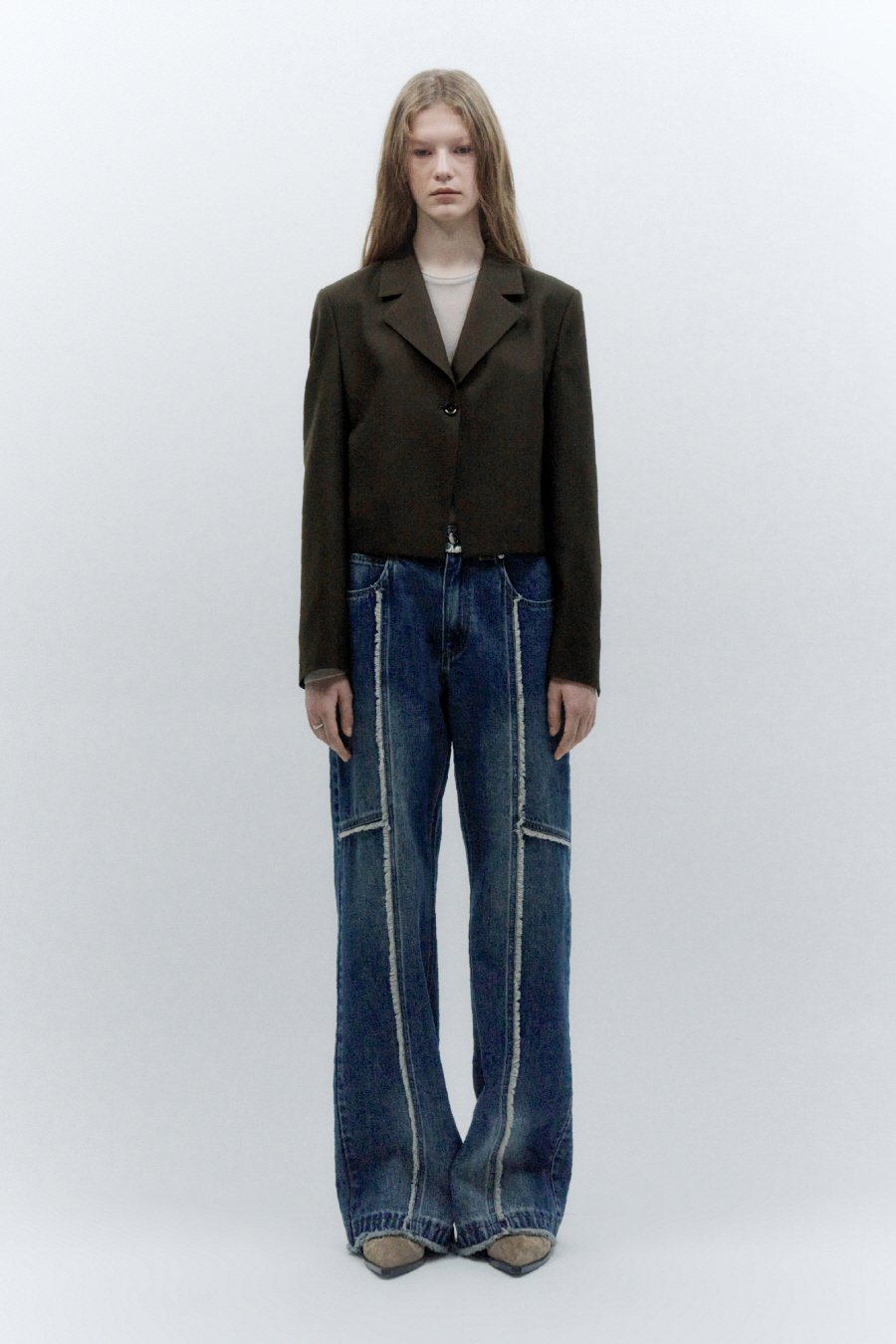 【INSILENCE】 TESLE DIVIDE DENIM : BLUE