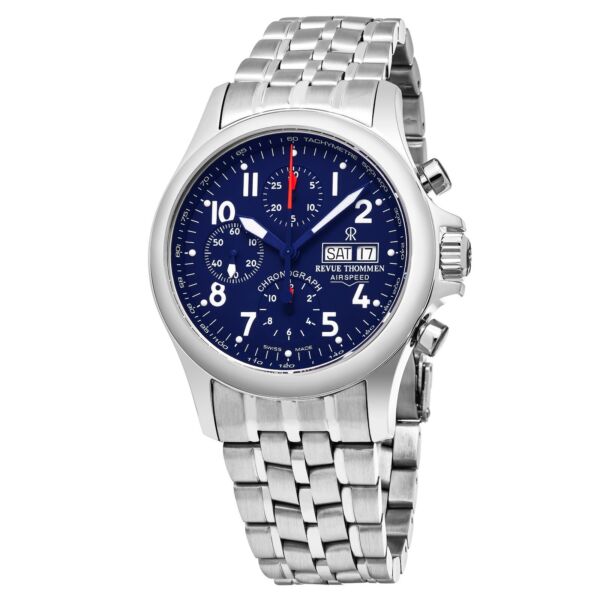 カジュアル腕時計 Revue Thommen Pilot White Dial Stainless Steel Swiss Automatic Watch 17081.6139
