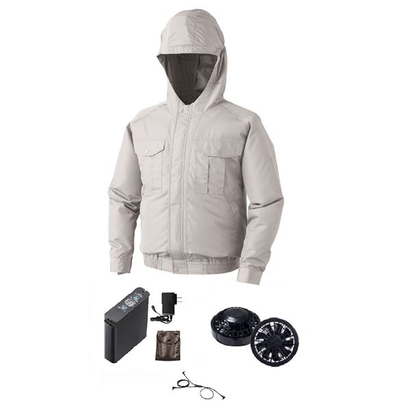 フード付 ポリエステル 空調服 [ファン色：BK SI L] 撥水性 16,207円