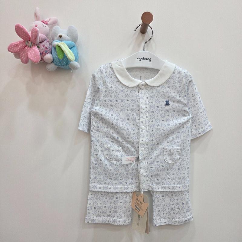 ジョルアバンブー7分オープン肌着(ブルー)01T317607_GN