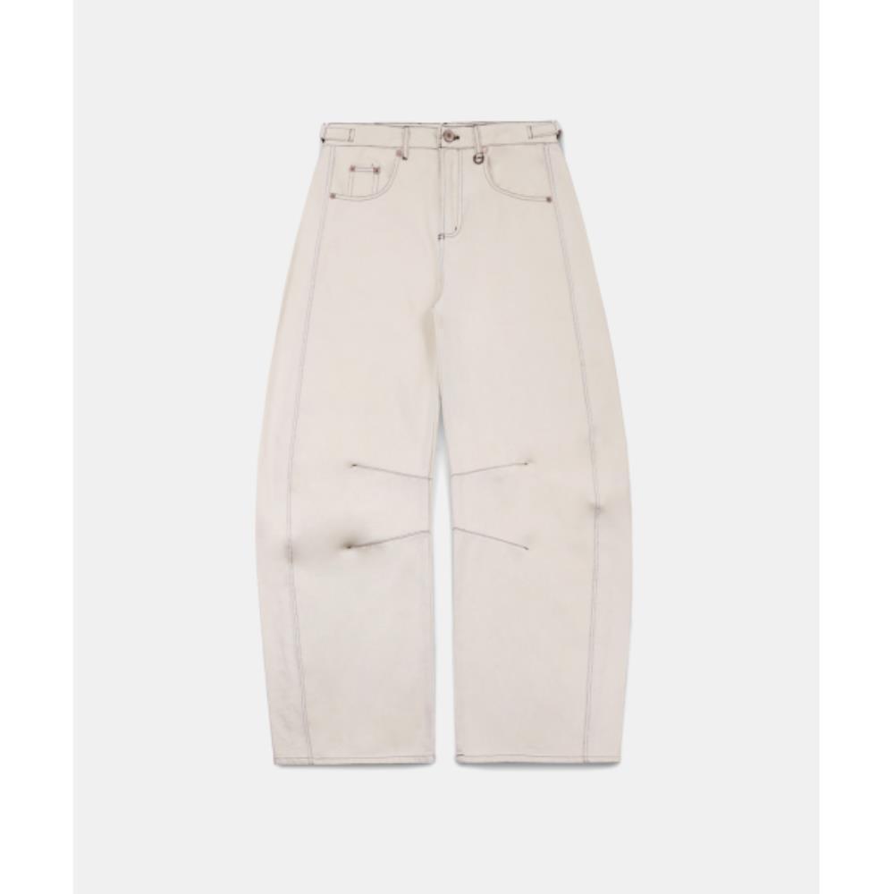 BADBLOOD Noah Barrel Denim Jeans Cream w-pts24-072