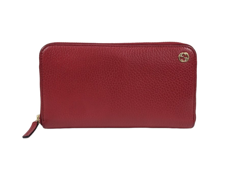 長財布 ソーホー GG ジッピーウォレット レザー レッド 中古品 19,275円