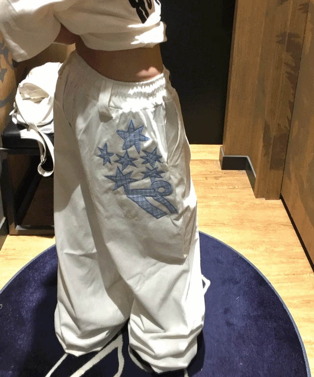 Check star wide pants [3color]