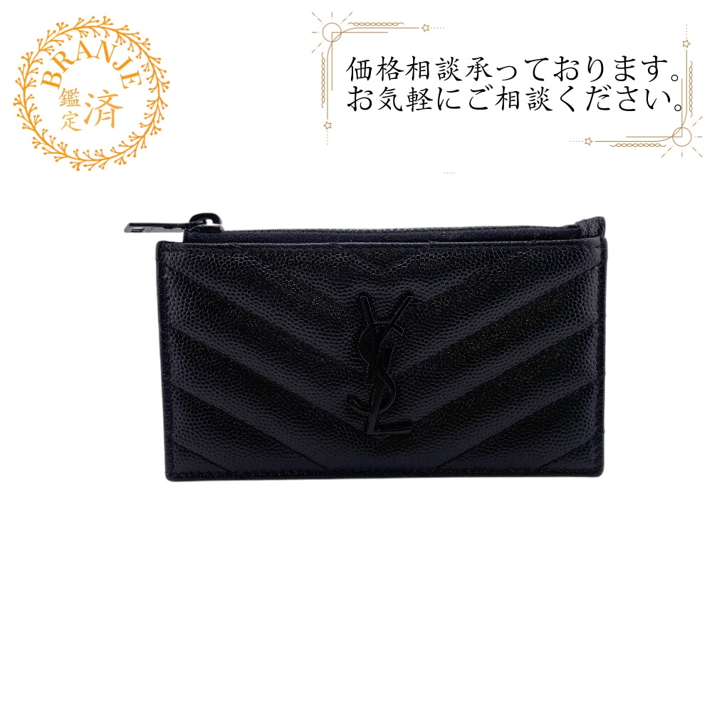 607915 フラグメントケース レザー コインケース ブラック レディース