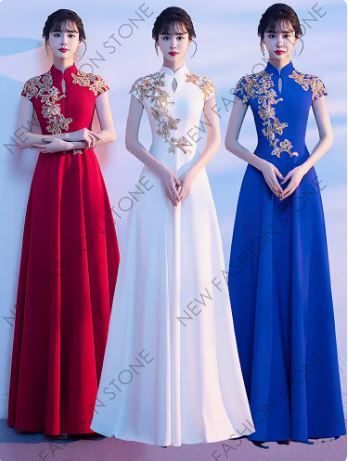 ショードレスのロングドレスでイブニングドレスを披露-66