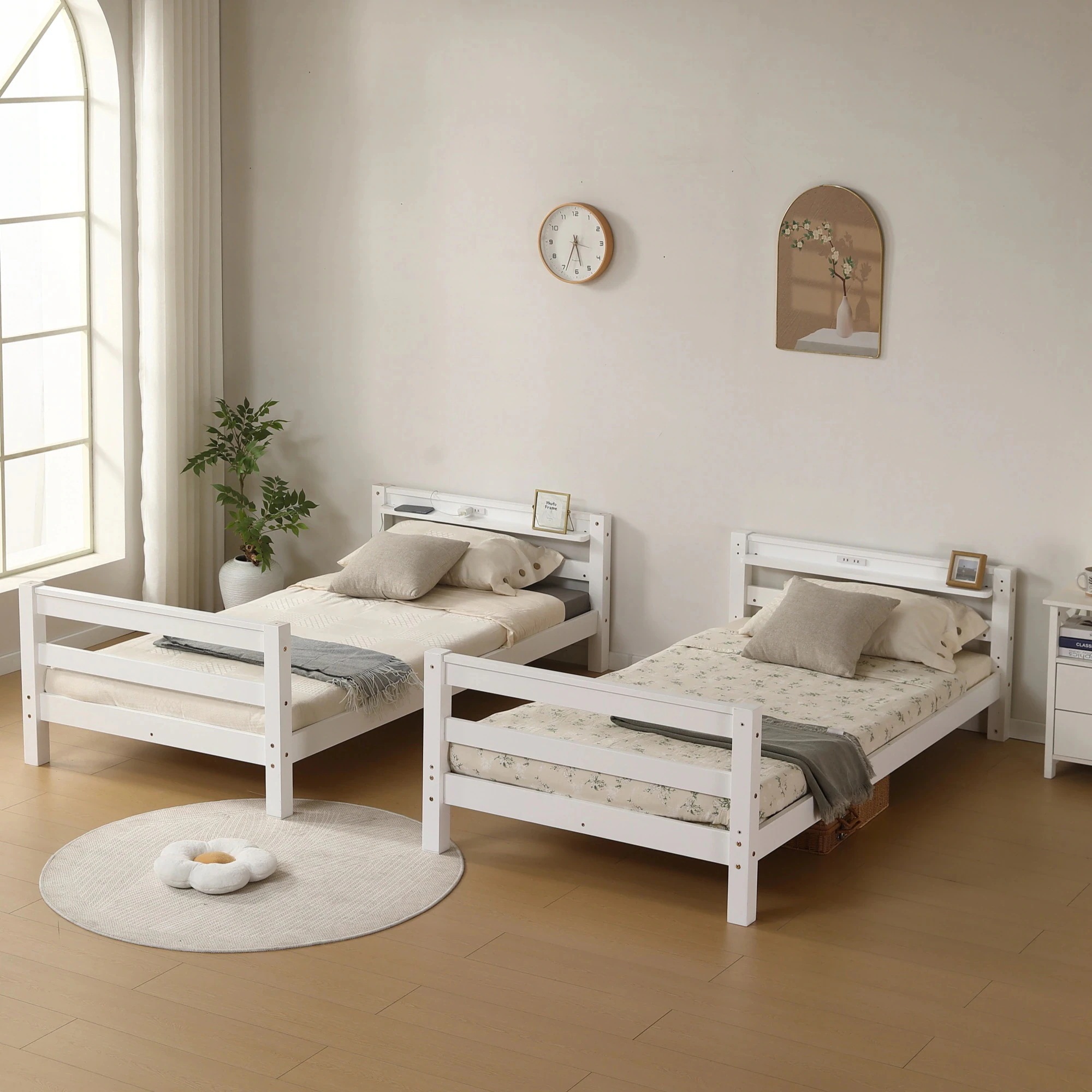 ロフトベッド 木製 シングル 分割可能 省スペース システムベッド