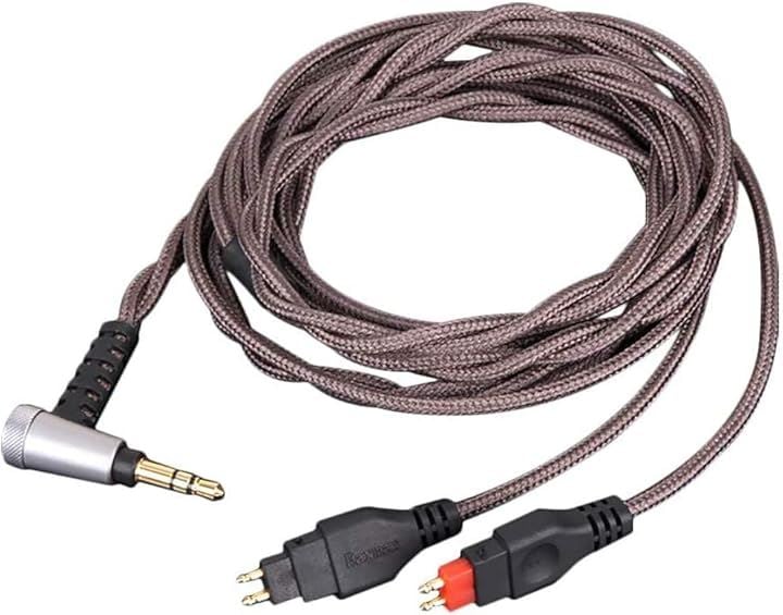ヘッドホンケーブル 2pin リケーブル バランス 交換用 HD650 HD600 HD580に対応 マイクなし 4芯 L型 単結晶銅( 3.5mm)