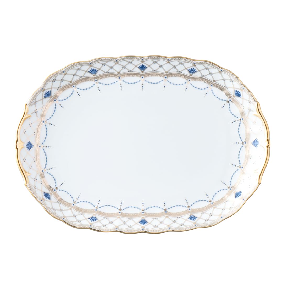 NARUMI(ナルミ) プレート 皿 プリマドンナ 32cm ゴールド 日本製 おしゃれ ゴージャス 華やか 上品 プラター 大皿 ギフト箱入り 52476-1992