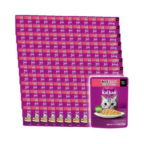 120個セット カルカン パウチ 海の幸ミックス まぐろ・かつお・ほたてだし入り 60g