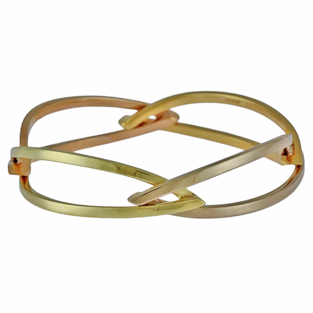 ミキモト バングル 18金 K18イエローゴールド MIKIMOTO 中古 美品