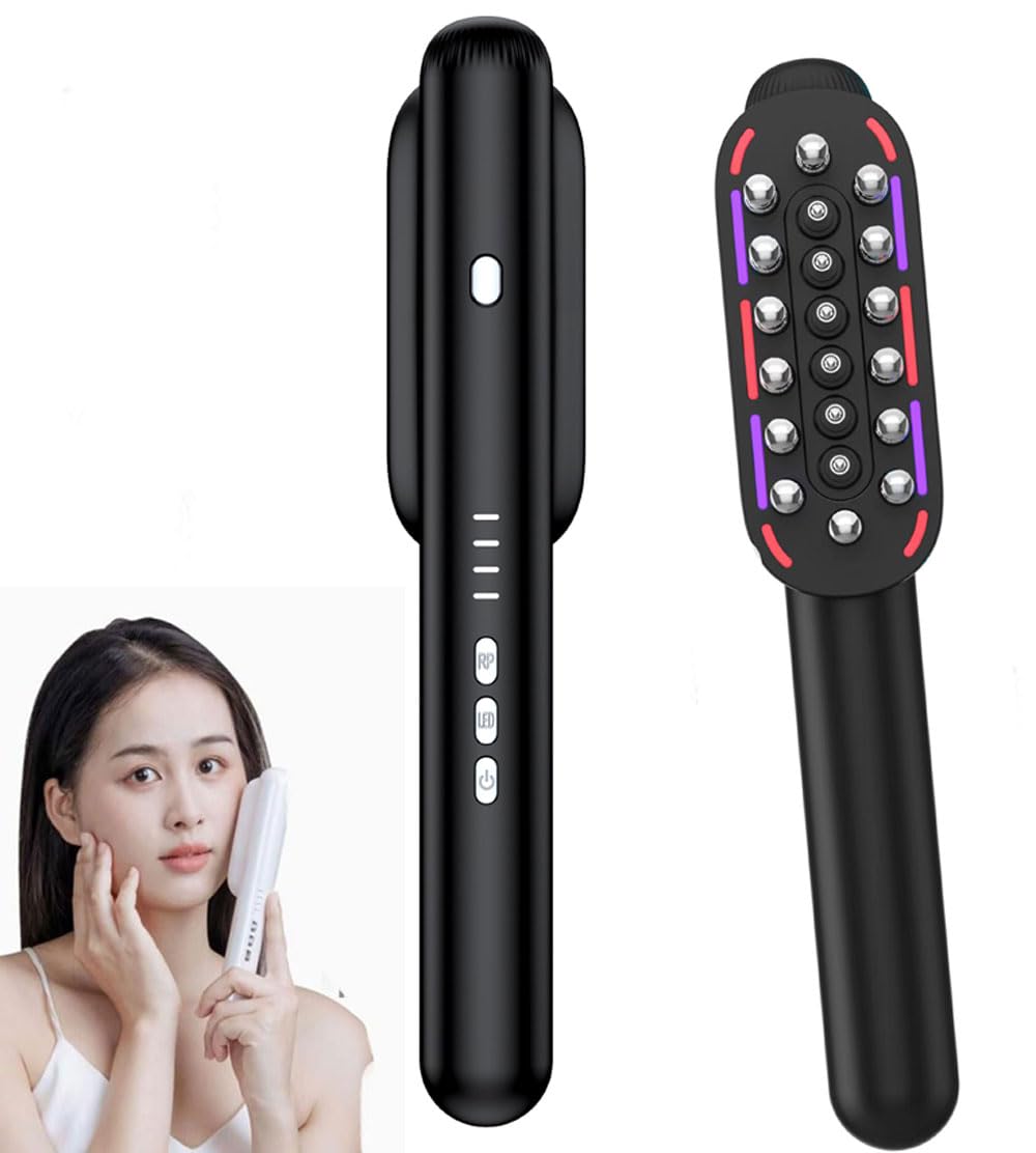 【新型NEWカラー多機能電気ブラシ】LIMITPOWER 商標登録済み 新型EMS美顔器はEMS・RF・EP・LEDの多彩な機能 電気バリブラシ 4段階の強度調節頭 頭皮 顔 83800