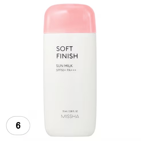 オールアラウンドセーフブロックソフトフィニッシュサンミルク SPF50+ PA++++, 70ml, 6本