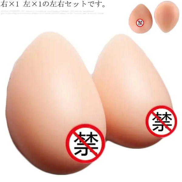 Qoo10] 人工乳房 左右500g シリコンバスト