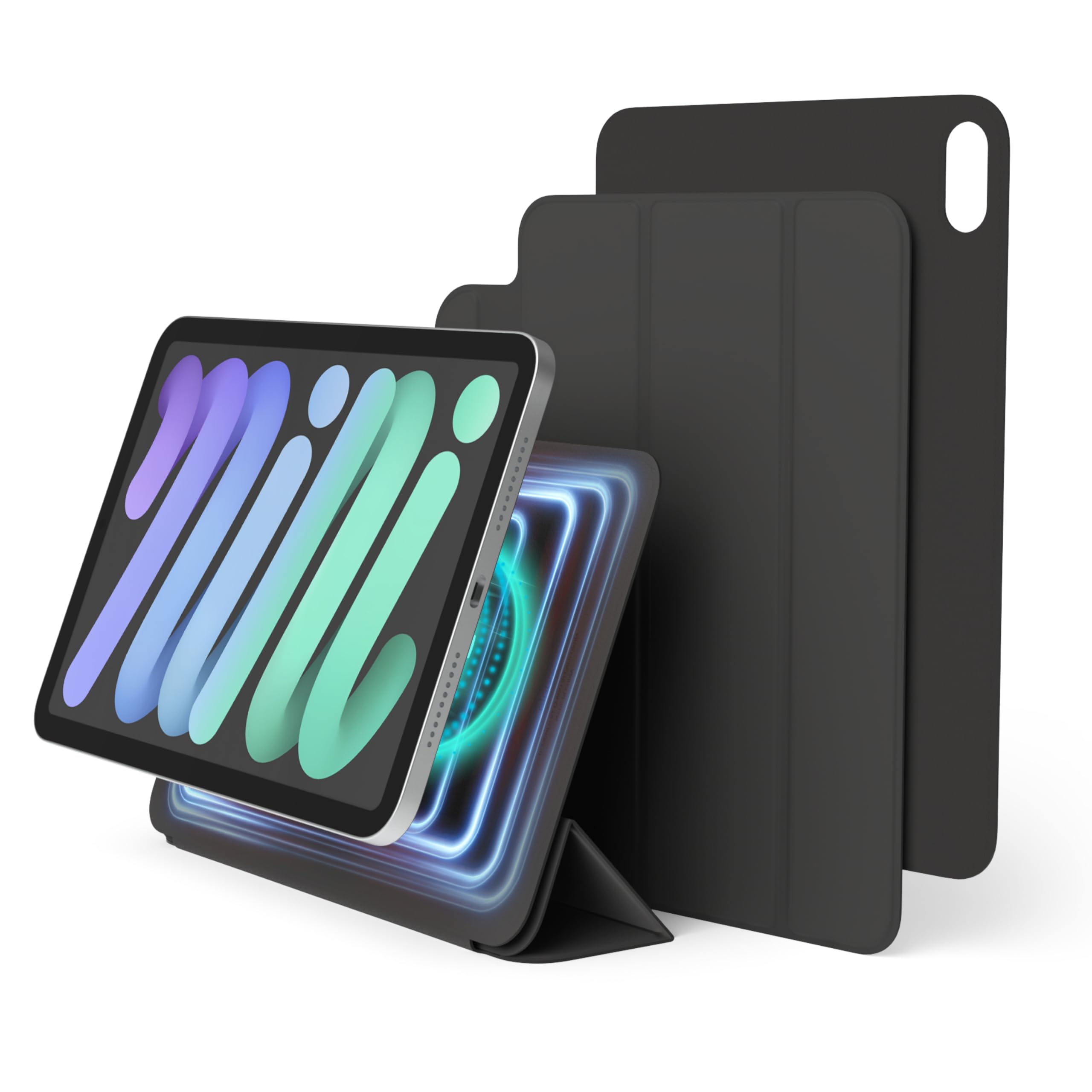 【elago】 iPad mini 6 2021 対応 スタンド ケース カバー 強力 マグネット 式 角度調整 可能 iPadスタンド Apple Pencil 2 充電 可能 ホルダー 付 / 2