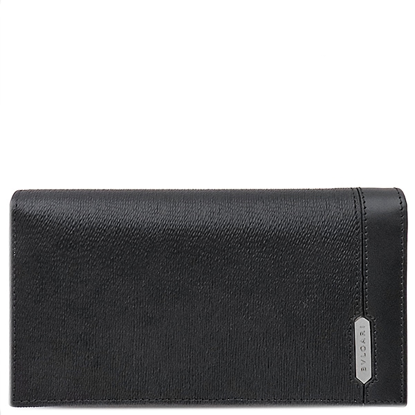 ブルガリ BVLGARI 長財布 セルペンティスカリエ マン カーフ ブラック シルバー金具 黒 二つ折り 札入れ 284731 【箱】【中古】