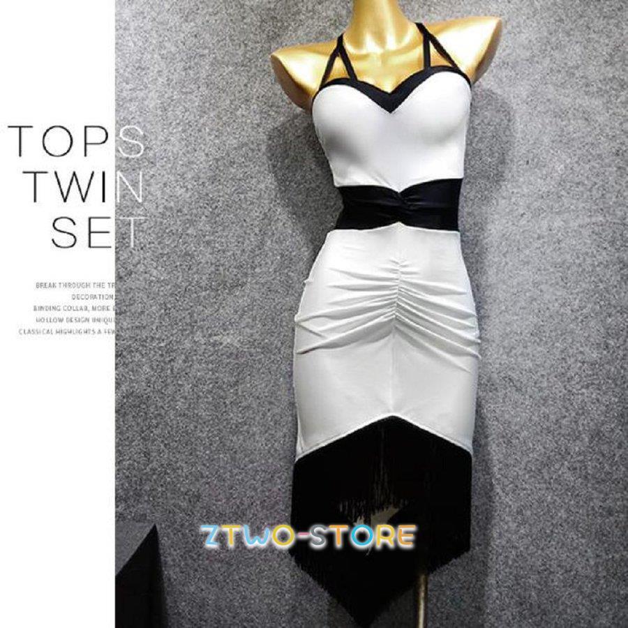 新しい子供用ダンスウェア 社交ダンス衣装　ラテンドレス　セット 社交ダンスドレス　モダンドレス　ロングスカート　ダンスウエア　競技　デモ　ダンス衣装 2枚購入で2668円OFF