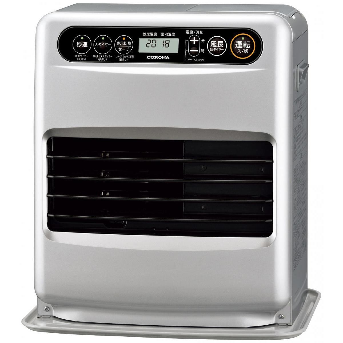 【在庫有・即納】コロナ CORONA 石油ファンヒーター FH-G3225Y S サテンシルバー 【木造9畳/コンクリート12畳】 秒速点火 よごれま栓