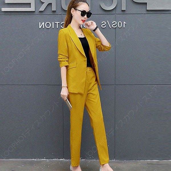レディース 大きいサイズ ジャケット セットアップ 女性 30代 スーツ 上下セット スーツ フォ-28