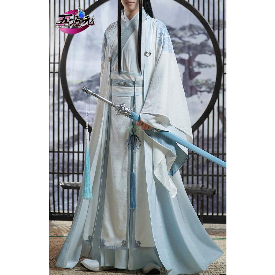 【大人気】猫屋小舗　魔道祖師　公式衣装　コスプレ　藍忘機　成年ver　 靴　琴　剣　追加可