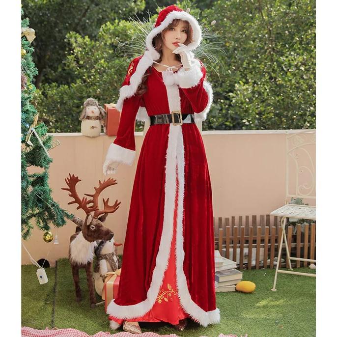 【新作セ ール品】サンタ コスプレ サンタコス サンタコスプレ クリスマス サンタクロース コスチューム サンタ衣装 帽子 長袖 レディース セクシーサンタ ハロウィン仮装