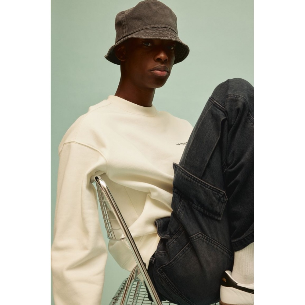 H&M バギーカーゴジーンズダークブルー
