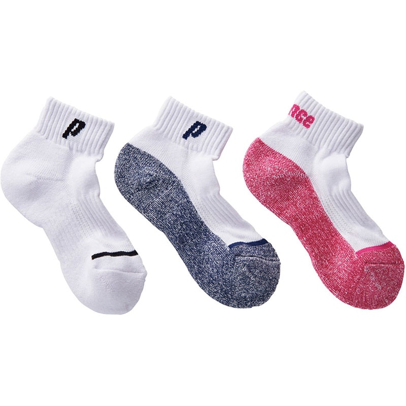 【ロット販売：入り数25】 レディース ショート (3足セット) テニス ソックス (ps307s)