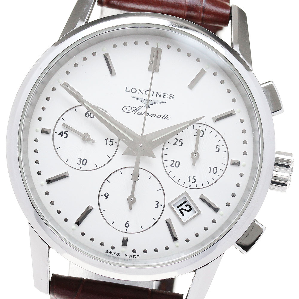 ロンジン LONGINES L2.749.4 ヘリテージ コラムホイール クロノグラフ デイト 自動巻き メンズ _863668【中古】