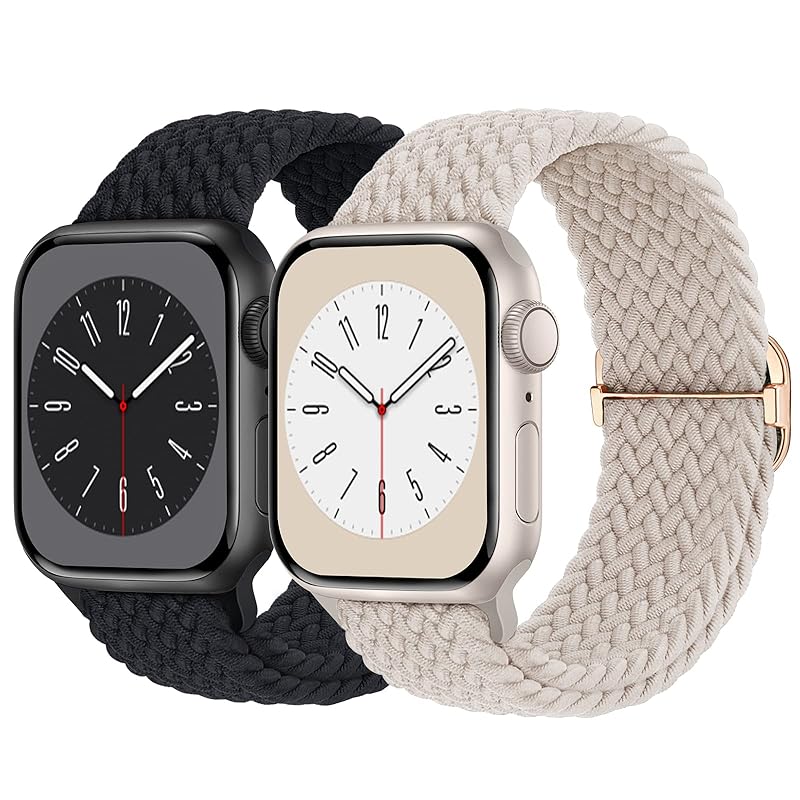 【2枚入り】Butifacion コンパチブル Apple Watch バンド 41mm 40mm 38mm ナイロン製 アップルウォッチ バンド 伸縮性 iwatch ベルト Series 9/8/
