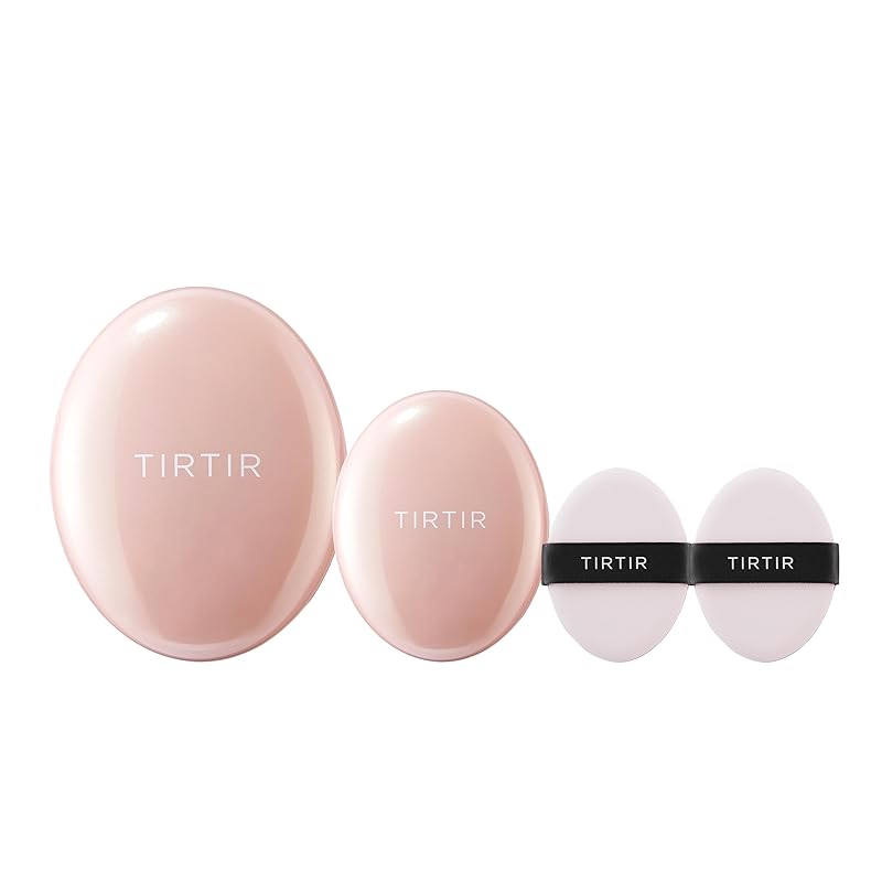 【Amazon.co.jp限定】[TIRTIR] MASK FIT CUSHION SET [ティルティル] マスクフィットクッションセット (本品18ｇ+ミニ4.5g+パフ2枚) ALL-COVER