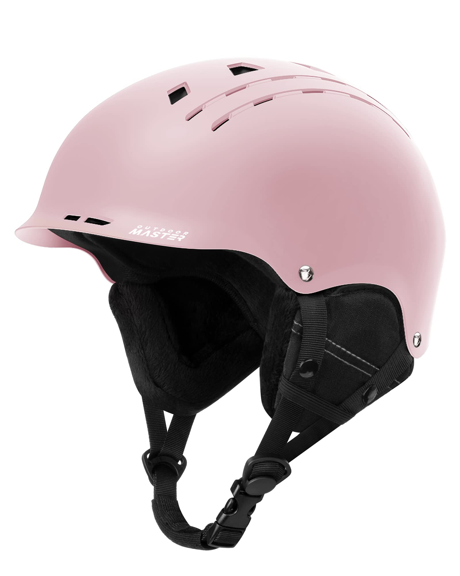 OUTDOORMASTER スキー ヘルメット アジア専用モドル スノーボード ヘルメット バイザー付き スノーヘルメット 通気スイッチ 全方位調整アジャスター 高密度EPS スキー用ヘルメット 3D