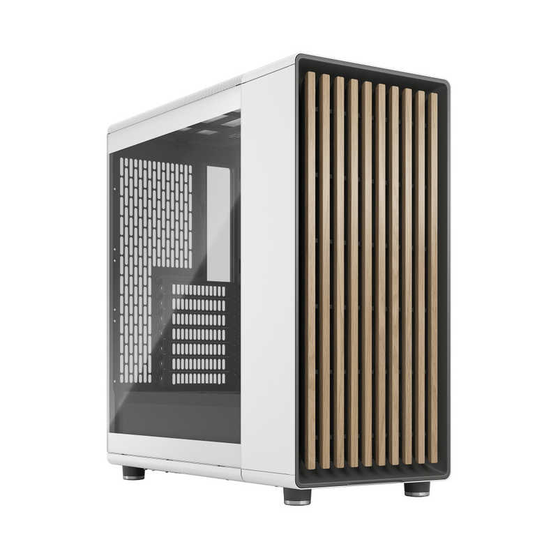 FRACTALDESIGN　PCケース［ATX /Micro ATX /Mini-ITX］North Chalk White TG Clear ホワイト　FD-C-NOR1C-04