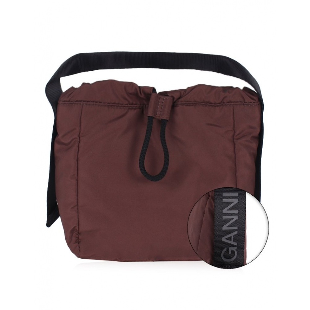 ガニ 24FW レディーステックポーチトートバッグブラウン A6206 890