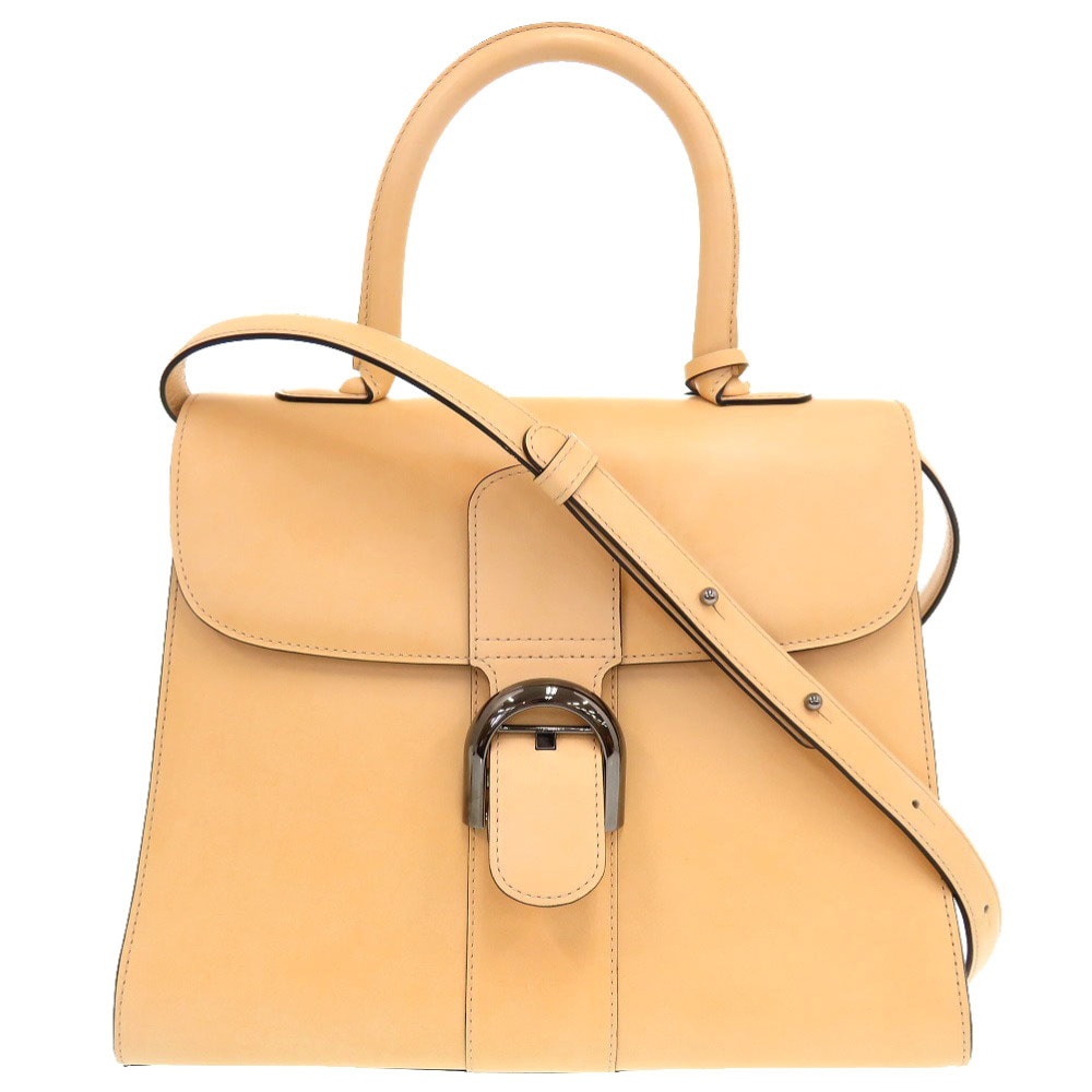 新品同様 ブリヨンMM ハンドバッグ レザー/レザー ベージュ 1429【中古】 レディース