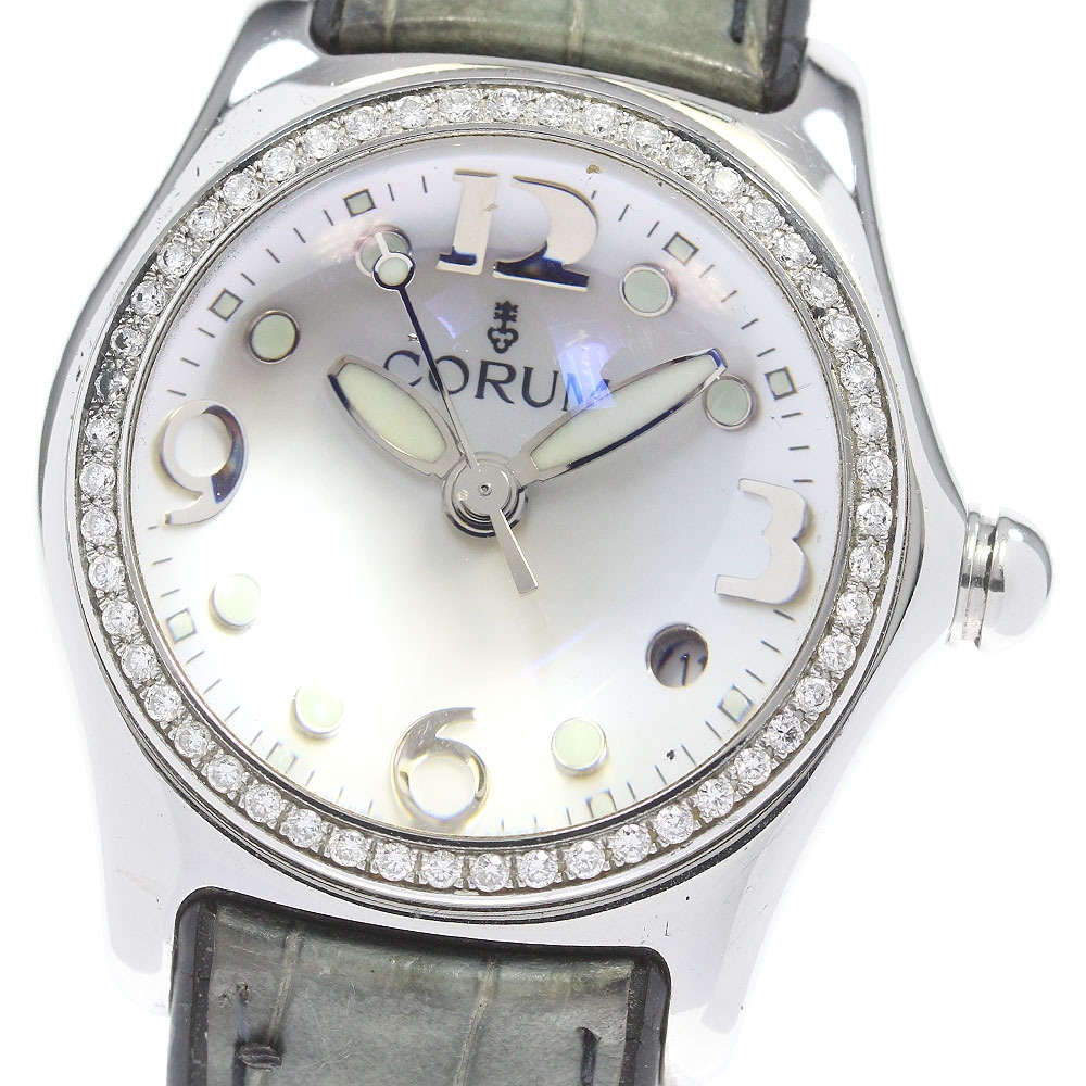 訳あり コルム CORUM 39.151.47 バブル ダイヤベゼル デイト クォーツ ボーイズ _837720【中古】
