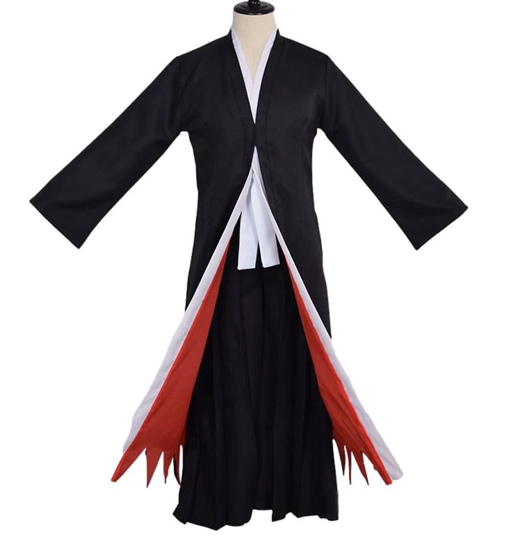 BLEACH ブリーチ 風 黒崎一護 くろさきいちご 和服 コスチューム コスプレ衣装 3点セット サイズ S―XXL