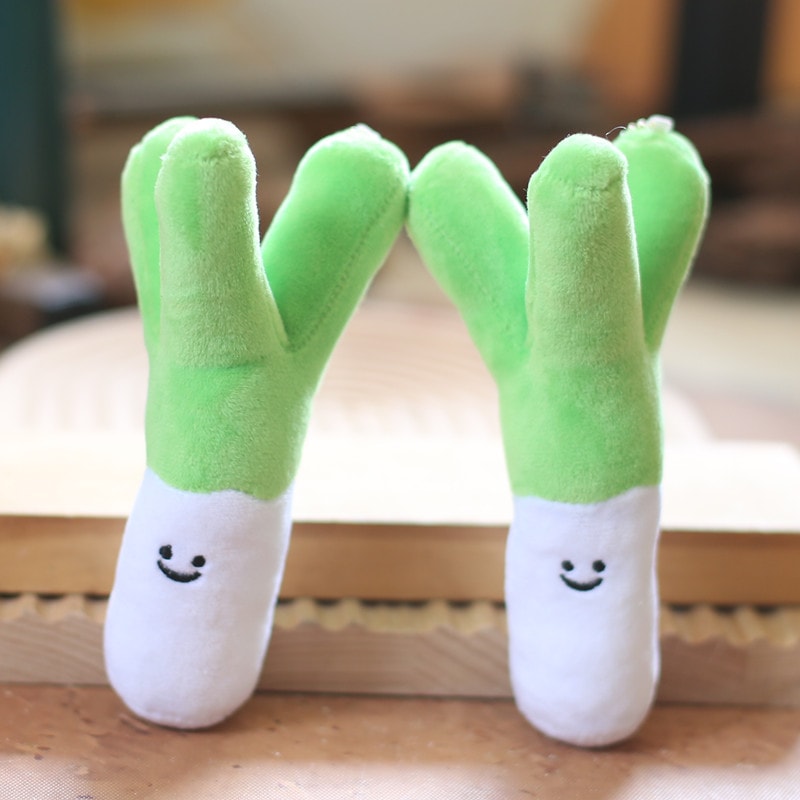 かわいい野菜ねぎペンダントぬいぐるみ人形漫画バッグ飾りキーチェーン人形人形