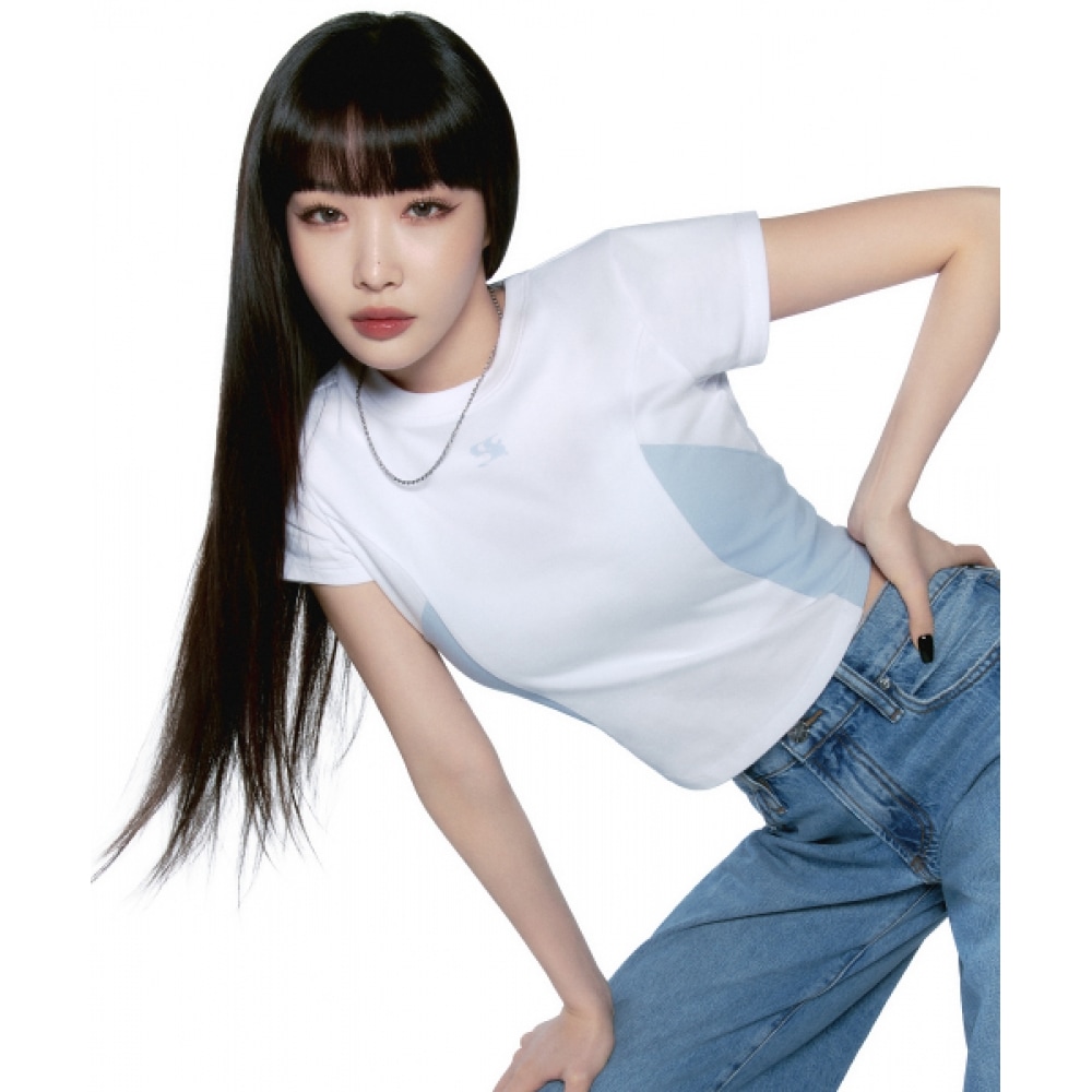 CODEGY (女性) クールウェーブロゴシンボルクロップショートスリーブ Tシャツ_8COLOR