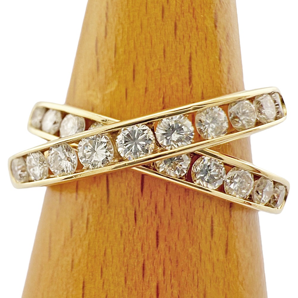 タサキ リング 指輪 12号 18金 K18イエローゴールド ダイヤモンド TASAKI 中古 美品