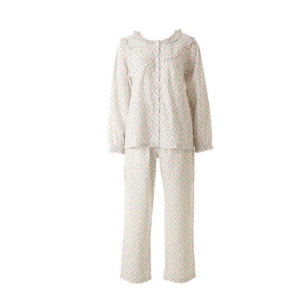 二重織ひし形花柄プリントの変わり目期パジャマ (VPA4554W)_s