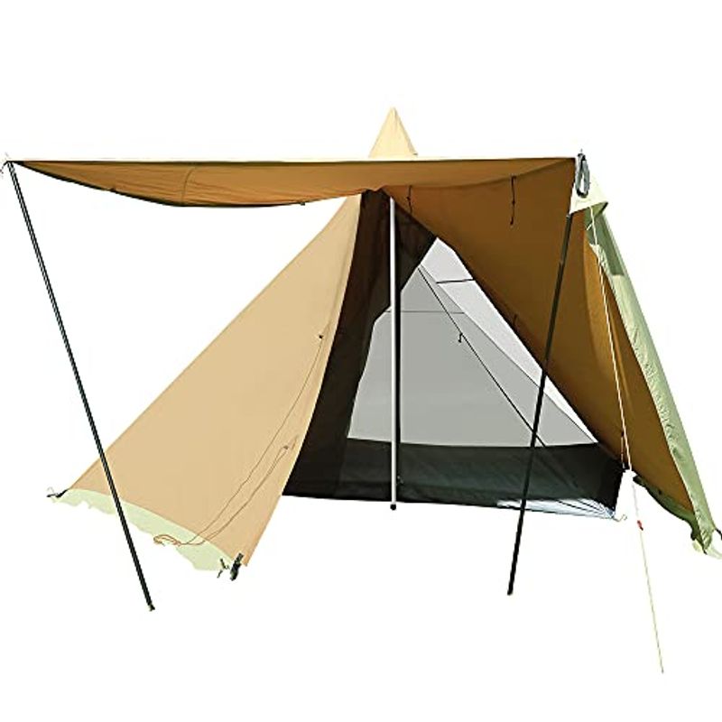 美しい tent 4P+inner テントHAPI 4.5ｍx4.3ｍx2.8ｍ メッ ファイアプレイス ポリコットンTC 焚き火可 テント・タープ  - flaviogimenis.com.br